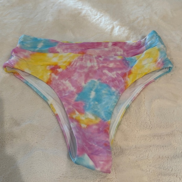 New! BananaMoon Triangle Tie Dye High Waisted Bikini Bottom 31471 - Picture 4 of 11
